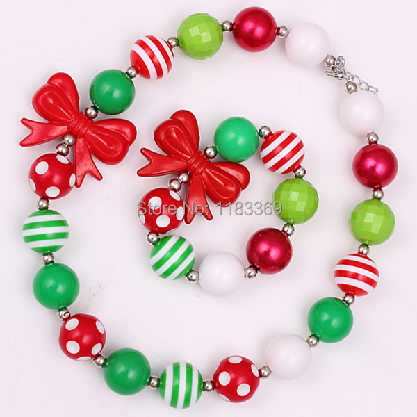 baby Girls christmas Bubblegum chunky necklace Fashion children toddler daughter s birthday jewelry 2014 children s