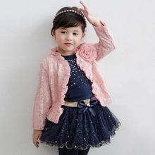 Baby Girls Coat T shirt Skirt Dress Tutu Party Set Suit Pink Clothes 3pcs