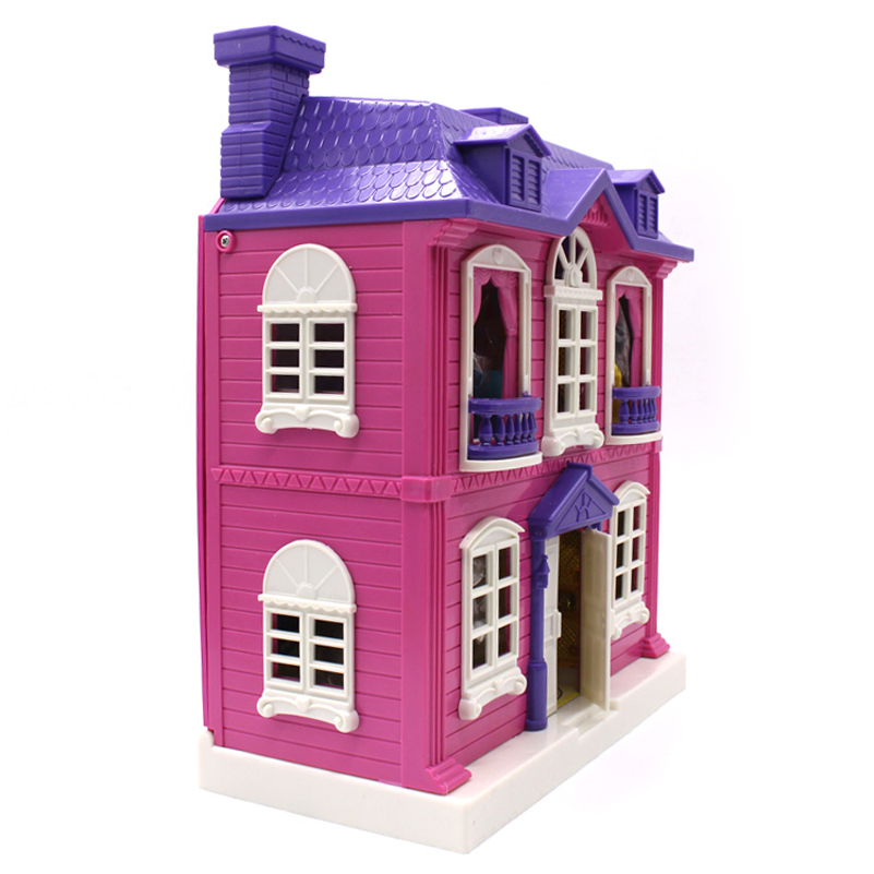 Music Lighting Dollhouse Miniature Dream Doll House Furniture Dolls