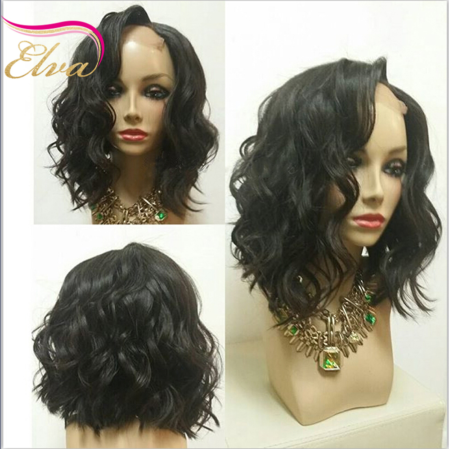 7a Natural Wave Bob Lace Front Wig Brazilian Virgin Short Human Hair