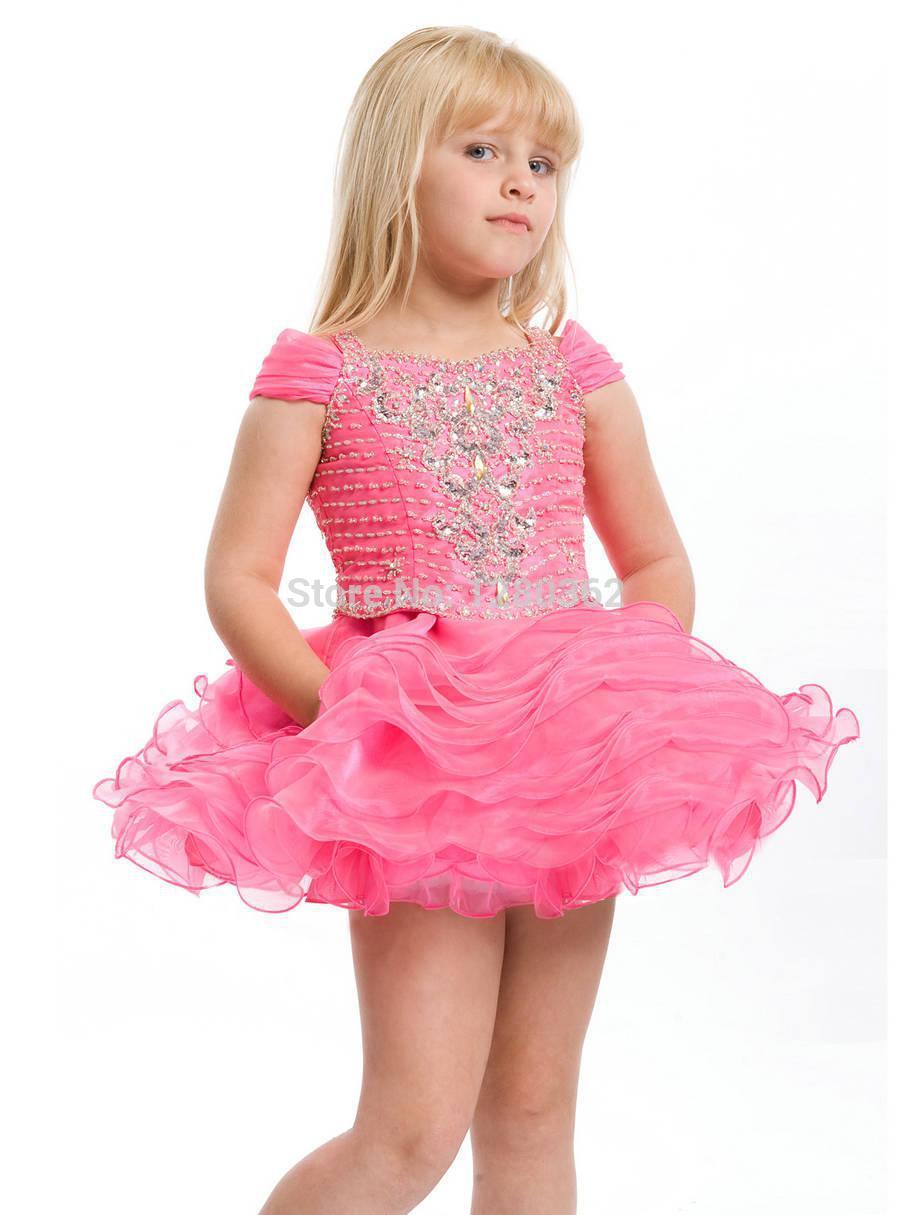 Wedding Little Girls Party Dresses pink party dress little girl best dresses 2017 princess scoop short belt and handle made pretty s party