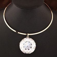 sTAY Jewerly 2014 New Fashion jewelry 2 Colors Crystal statement Necklace Woman necklaces pendants For Woman