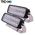 TC X 2PCS 9 Inch 54W LED Light Bar Ultra Flood Lights for Truck Trailer Off