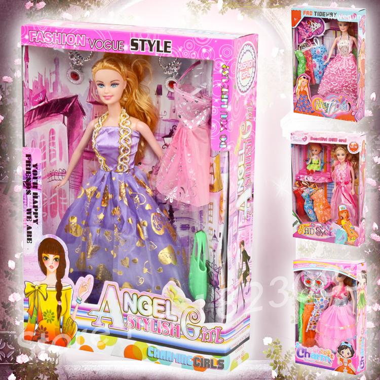 Original Princess Dress For Cinderella Wedding Clothes Outfits Barbiee Doll Girl xMas Gift Baby Toys BJD 4 types
