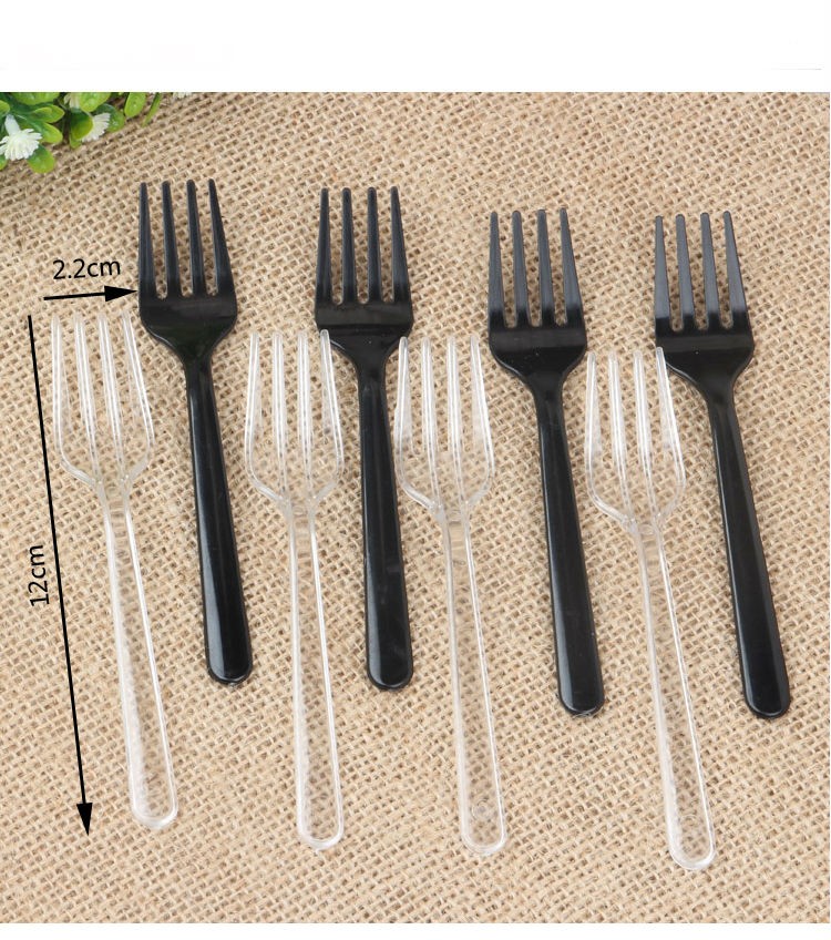 ClearView Cake & Fruit Forks 100 Disposable Pieces For Weddings