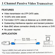 Hot 1pcs Twisted BNC CCTV Video Balun Passive Transceivers CCTV Camera BNC Video Balun Transceiver Network