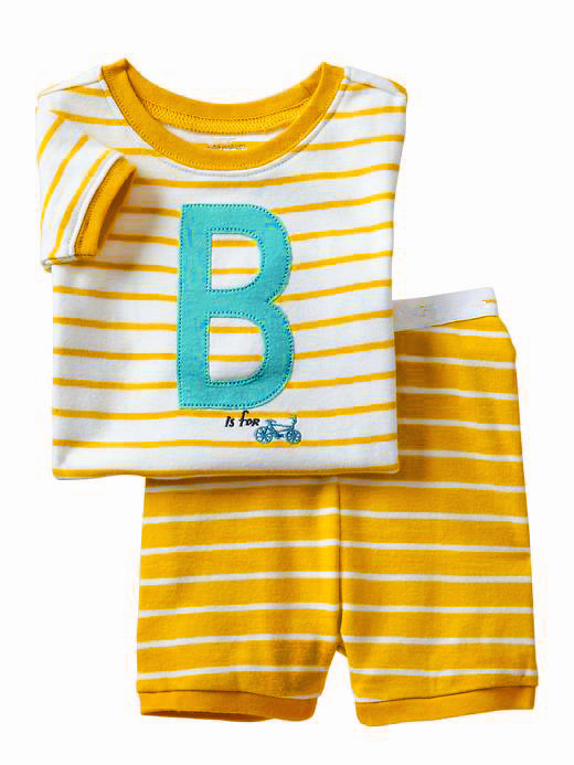 PS269, B , Baby/Children pajamas, 100% Cotton Rib short sleeve sleepwear clothing sets for 2-7 year.