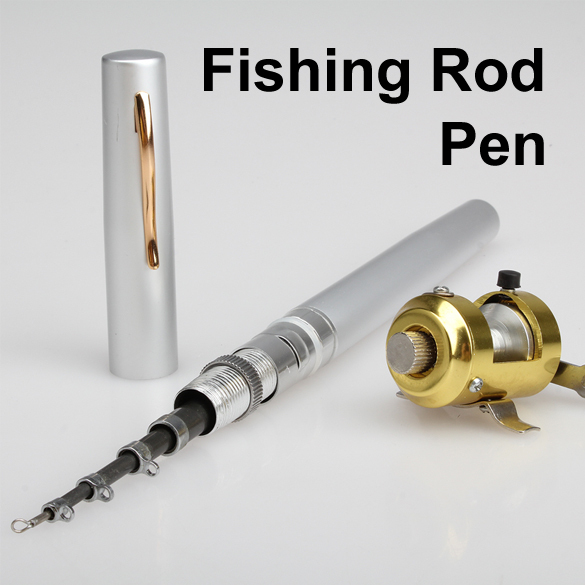 Mini Camping Travel Fish Pen Fishing Rod Pole Reel No Shipping Fee K5BO