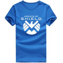 Fashion Marvel Agents of Shield Men T Shirts Round Neck Short Sleeve Vintage t shirts For