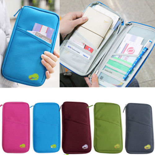 Hot Sale 2015 Multifunction Travel Bag Passport Credit Card ID Ticket Holder Handy Wallet Purse Case