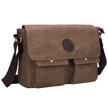 fashion Men s bags Vintage Canvas casual Shoulder Messenger bag hasp cover bag travel military Bag