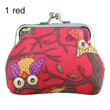Women s Cute Multi colors Owl Printed Coin Purse Wallet Canvas Pouch Money Bag 4V3T