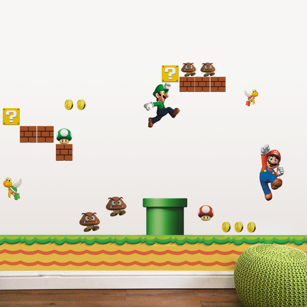 Super Mario Bros Wall Sticker Children Kids Game Boys