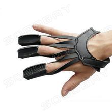 3 Finger Archery Protect Glove Pull Bow Arrow Leather for Shooting Hunting Finger Protector