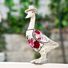 Animal lovers duck ornaments outdoor furnishings creative pastoral style retro furnishings simulation duck ducklings