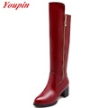 2015 new fashion shoes woman knee high boots women shoes long boots round toe high heels