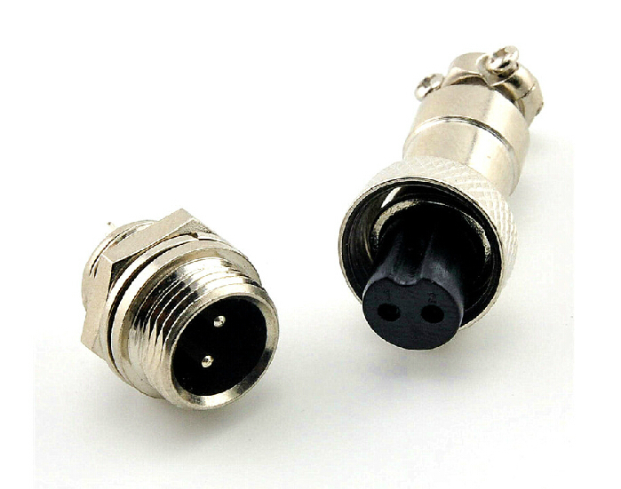5 sets kit 2 PIN 12mm GX12 2 Screw Aviation Connector Plug The aviation plug Cable