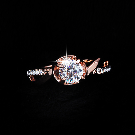 2 Color 2014 hot New Design Fashion Noble Plated 18K Gold Zircon Crystal diamond Rings jewelry
