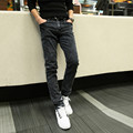 Spring New Men s Black Skinny Jeans Fashion Slim fit Snowflake Cowboy Feet Pants Mens Pencil