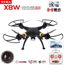 Black Syma X8W Explorers Drone WiFi FPV RC Quadcopter 4CH Gyro Dron With 2MP Camera RTF Free Shipping