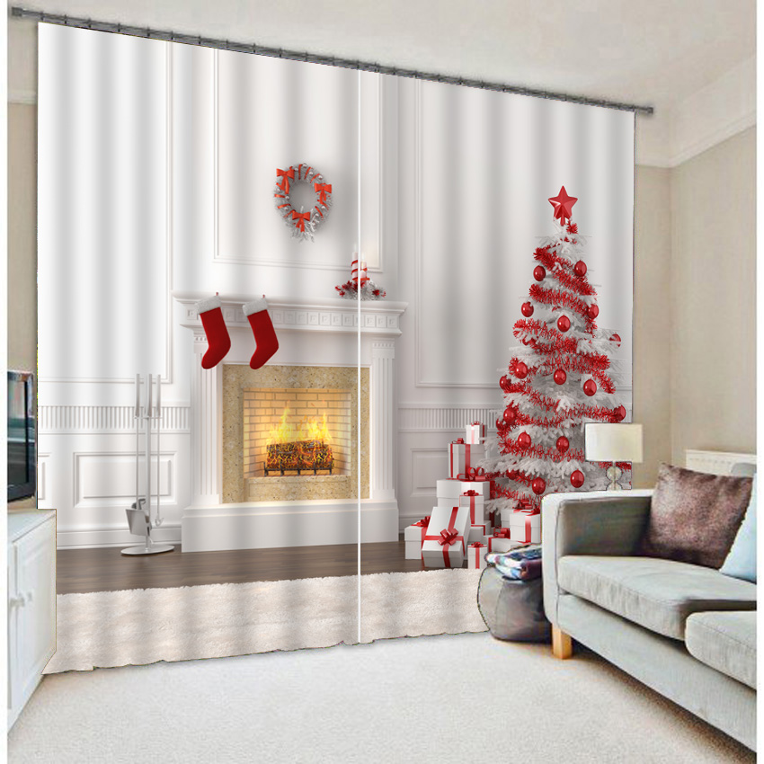 Kerstboom gordijn koop goedkope kerstboom gordijn loten van ... Gordijnen woonkamer print