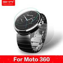 Ultra Thin!!!SIKAI Design 0.2mm 2.5D HD Tempered Glass Screen Protector For Motorola Moto 360 Smart Watch Protective Screen Film