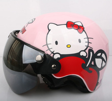 KK#55 Taiwan «EVO» Scooter Children Motorbike child Motorcycle Bright Pink » Apple Hello Kitty » Kids Helmet & UV » W » Lens