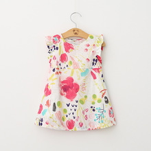 Baby Girl Dress Floral A-Line Princess Dress for Lovely Baby Colorful Flower Dress New Brand Designer Casual Kids Clothes 9006
