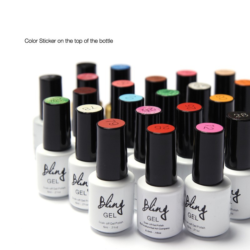 UV Nail Gel Polish UV&LED Shining Colorful 80 Colors 6ml Long lasting soak off Varnish cheap Manicure by Bling