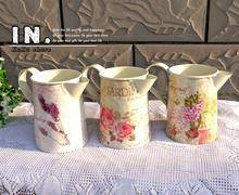 Vintage iron Pattern Kettle flower pots vase