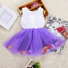 New Toddler Baby Kid Girls Princess Party Tutu Lace Bow Flower Dresses Clothes Free Shipping