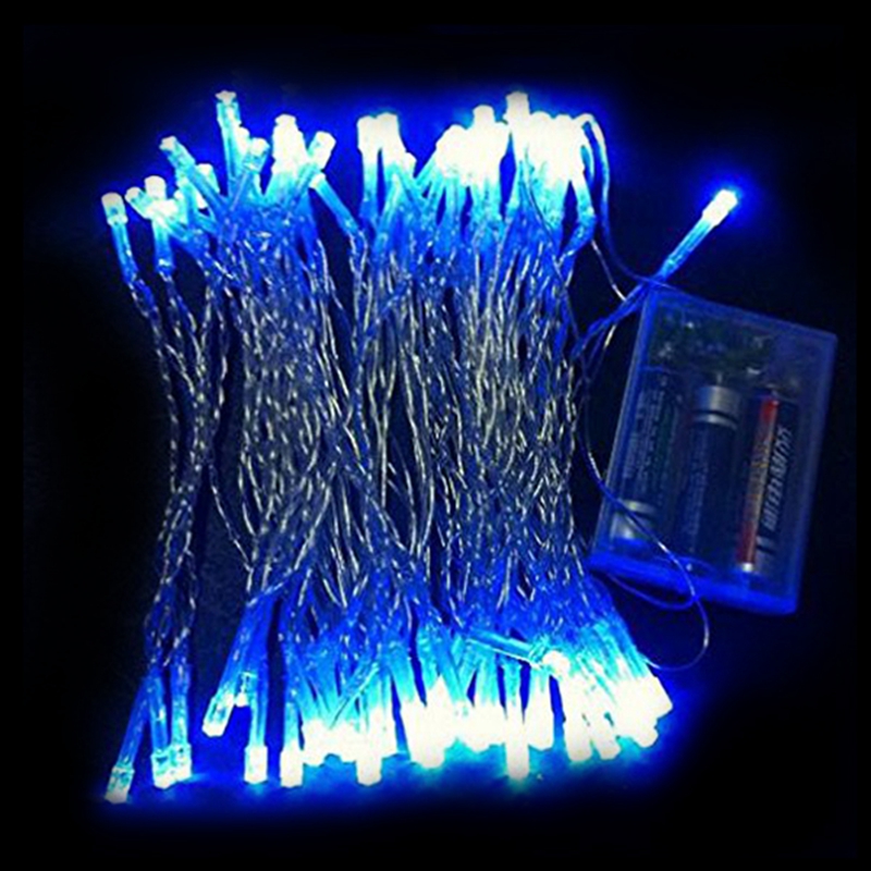 10M 80 LED Battery Operated LED String Lights for Xmas Garland Party Wedding Decoration Christmas Flasher Fairy Lights