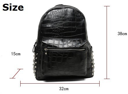 2015 New Style Men's And Women's Travel Bag Backpack Crocodile