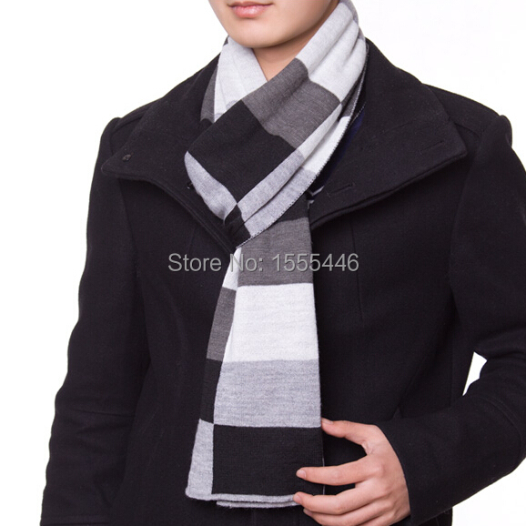 New Arrivals Fashion Double Layer Knitting Black And White font b Tartan b font Scarves For
