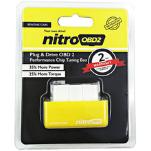 Super OBD2 Chip Tuning Box NitroOBD2 For Benzine Car Chip Tuning Box Plug and Drive Nitro OBD2 Fuel Economiser Free Shipping