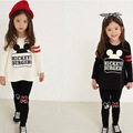 Spring and Autumn warm children s clothing fashion girls long sleeve T shirt pants leggings children
