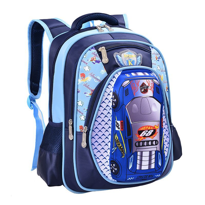 Orthopedics schoolbags 3D car children school bags high quality Cartoon backpack large capacity Travel Backpack for