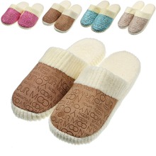 New Autumn and Winter Warm Men & Women Lovers Patchwork Soft Cotton-padded at Home Slippers Indoor Shoes NEW SHOP BIG SALE