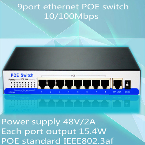 8 channel poe with 1 uplink port poe switch for hi...