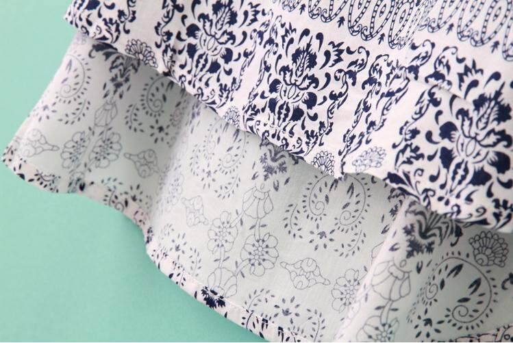 2015 autumn V-neck blouses embroidered longer section positioning print shirt women free shipping (12)