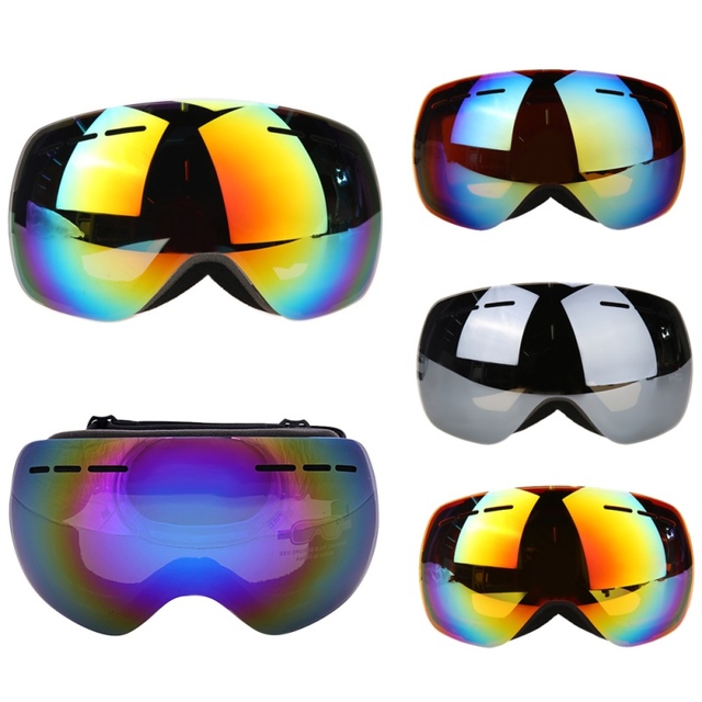 Горячие продажи лыжные очки двухместный UV400 анти-туман большой лыжная маска очки лыжи мужчины женщины снег сноуборд очки