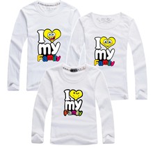 1 pc HOT Selling Cotton Shirt Yellow Colors Family Set T Shirts 2016 Matching Family Clothing Men Women Kids Large T-Shirts