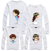 1 pc Popular 100% Cotton T Shirts for Mom Daughter Women Men Kid Clothing Matching Family Outfit Long Sleeves Cotton T-Shirts