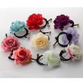 New Korea Bohemia Fabric Flower Scrunchie Children Hair Accessories Headwear Elastic Hair Band For Girls Women