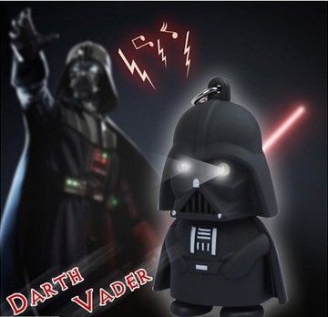 LED Flashlight keychain Darth Vader star war yoda keychains Anakin Skywalker figure keychains MK01