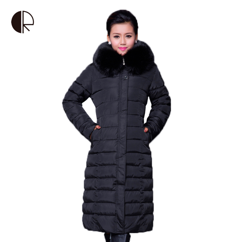 Winter Jacket Women 2015 Winter Coat Women Plus Size 5XL Long Parka Luxury Fur Cotton-Padded Down Coats Women Wadded Jackets