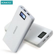 20000mAh ROMOSS Sense 6 Plus LCD Portable Charger External Battery Pack Power Bank Fast Charging for Mobile Phones Tablet PCs