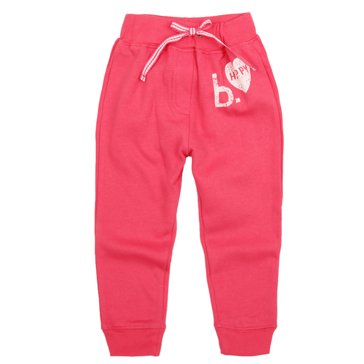 Nova kids wear baby clothing 2015 new design letter print Fashion salmon2-6y baby girls  pants