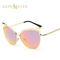 Metal Frame Sexy Cat Eye Sunglasses for Women Coating Brand Design Vintage Sun Glasses Female
