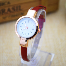 2016 luxury watch women hot sell Leather straps womens quartz watches ultra thin designer wrist watch women relojes de mujer